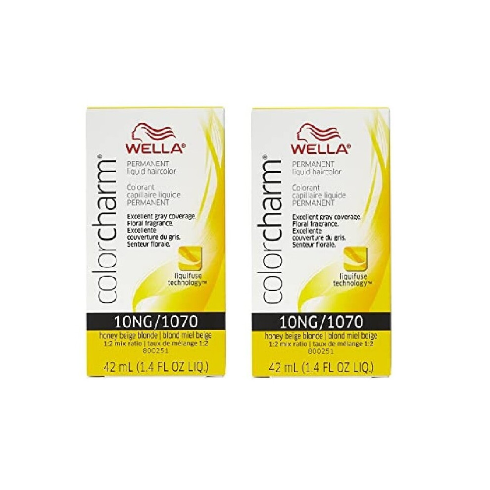 (10NGÂ â pack of 2) Wella Color Charm Haircolor 10NG Honey Beige Blonde