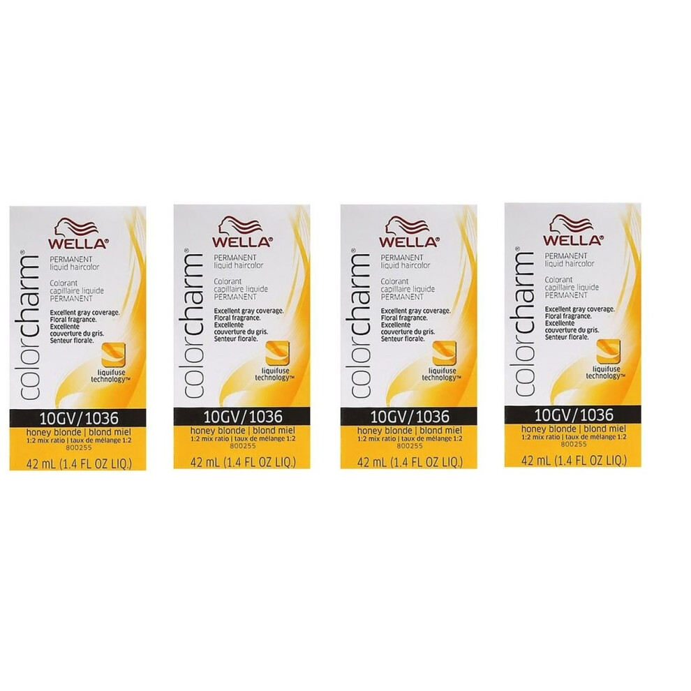Wella Multicoloured (10Gvâ Â Pack Of 4) Color Charm Haircolor 10Gv Honey Blonde