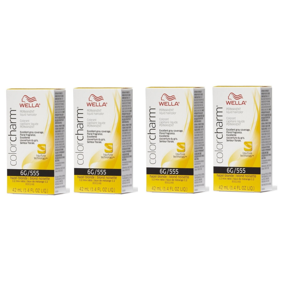 Wella Multicoloured (6G Â Pack Of 4) Color Charm Haircolor 6G Hazel Blonde