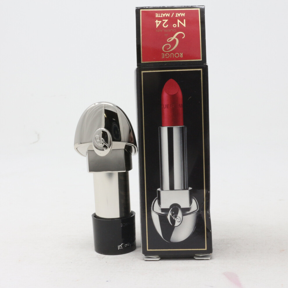 (No 24 Matte) Guerlain Rouge G Customizable Lipstick  0.12oz/3.5g New With Box