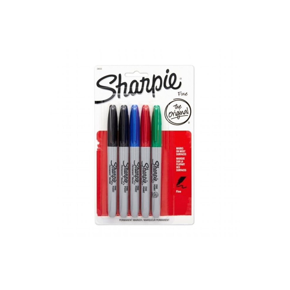Sanford Lp 30653PP Sharpie Permanent Marker, Fine, Assorted