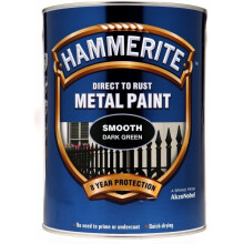 HAMMERITE Direct To Rust Metal Paint - Smooth Dark Green - 5 Litre [5084893]