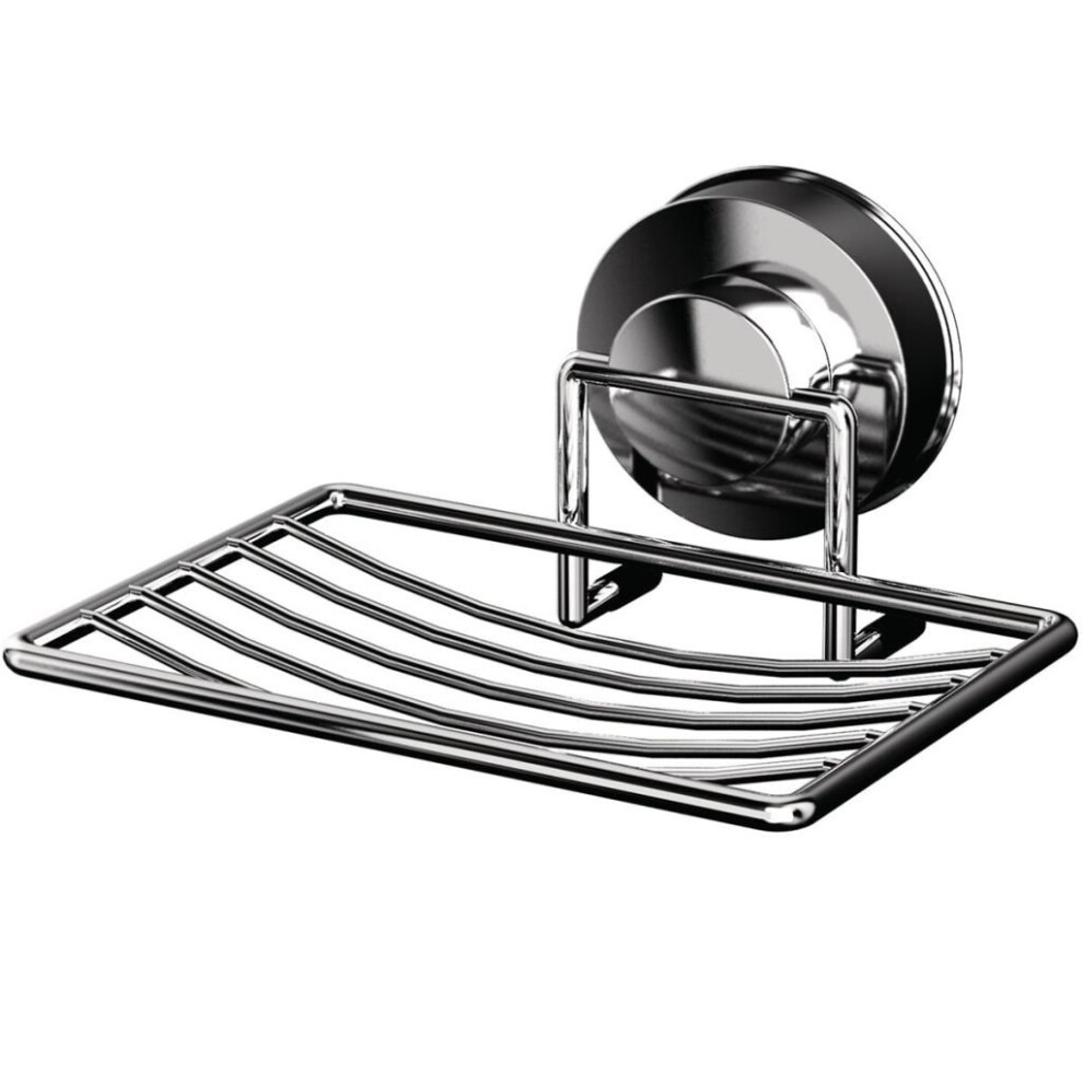 RIDDER Shower Soap Dish 13x12x7.7cm Chrome Holder Tray Caddy Bathroom 12040100