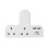 Status STATUS 2 Way Cable Free Socket with 2 USB Ports - White [S2W2USBCFS6] 1