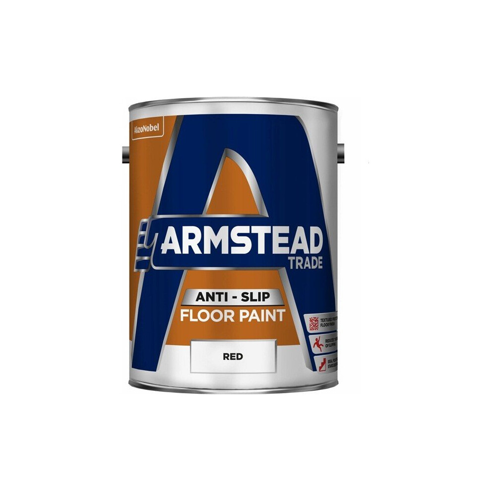 Armstead Anti Slip Floor Paint - Red - 5 Litre [5218568] 5010212592168
