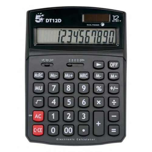 5 Star Office 5 STAR Desktop Calculator - 12 Digit Display [910342]