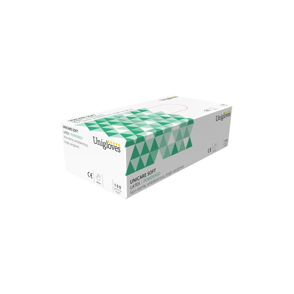 Unicare Latex Powdered Gloves - Extra Large - Pack Of 100 [Gs0025] 5060264110049