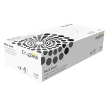 UNICARE Black Nitrile Powder Free Gloves - Small - Pack of 100 [GP0032]