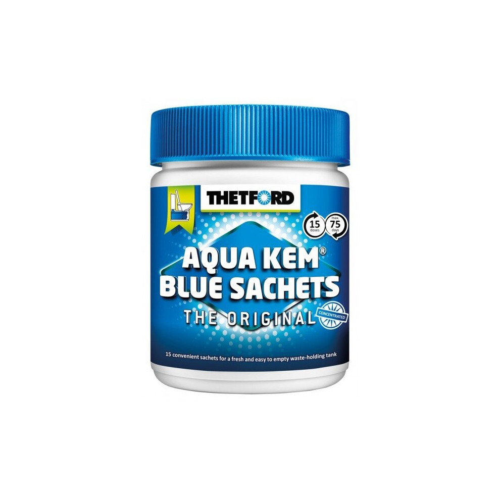 Thetford Aqua Kem Toilet Sachets - Can Of 15 [30235Aj] Blue