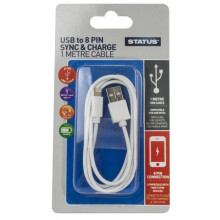 STATUS USB to 8 Pin Sync & Charge Cable [SPCLIGHTNCW1PK6]