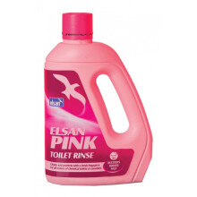 Elsan Toilet Rinse Pink 2 Litre PIN02 - Freshens, Anti-bacterial, Lubricates and Cleans Bowl, Non-staining, For All Chemical Toilets