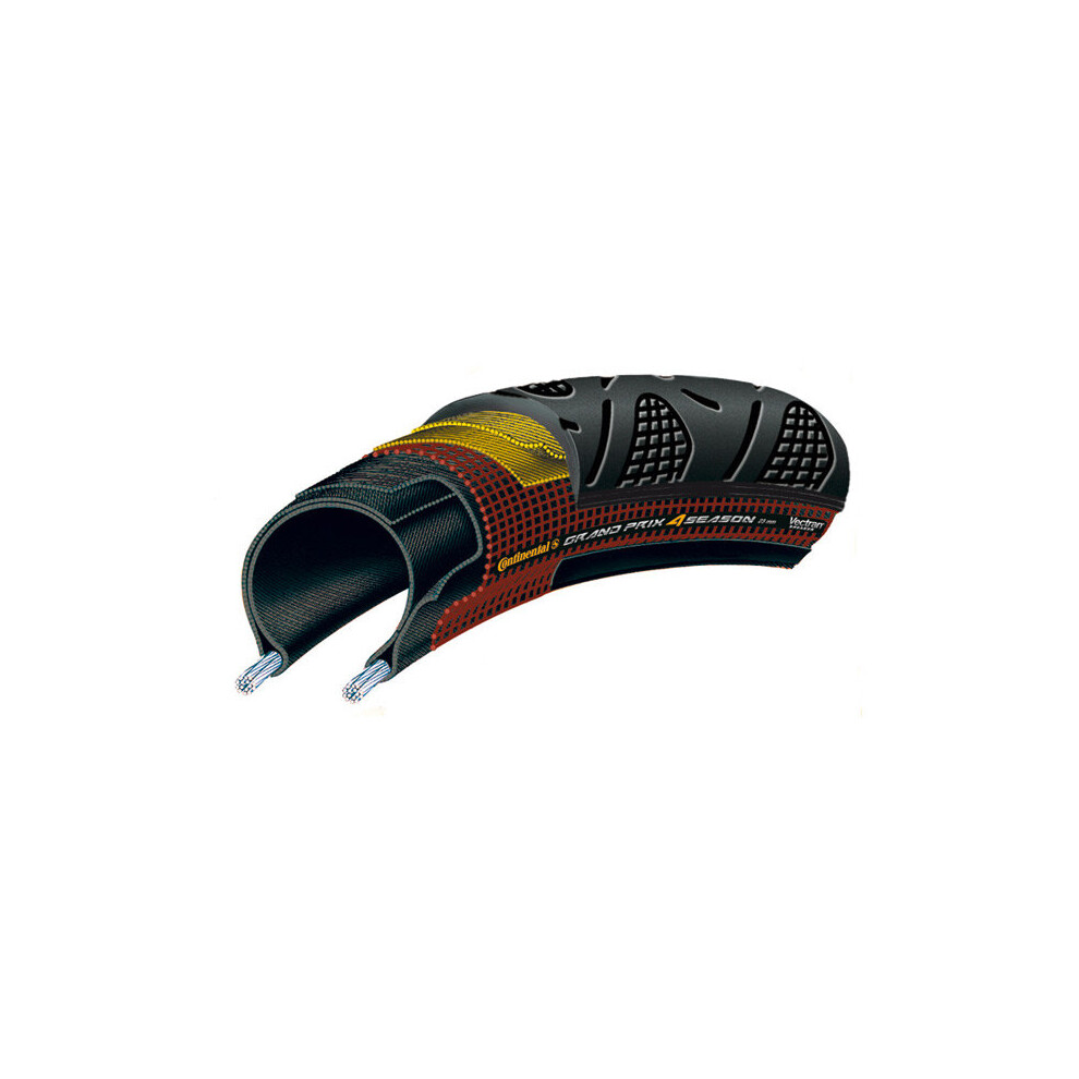 Continental (700 X 28C, Black) Grand Prix 4 Season Duraskin Vectran Folding Tyre