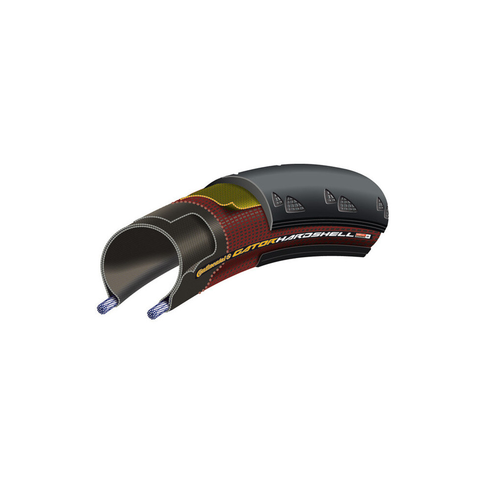 Continental (700 X 25C, Black) Gator Hardshell Duraskin Folding Tyre