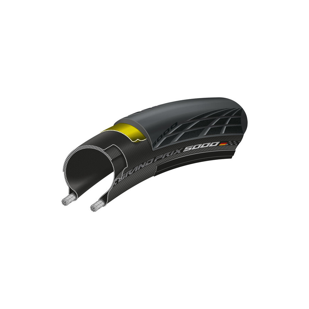 (650 X 25B, Black Chilli) Continental Grand Prix 5000 Folding Tyre