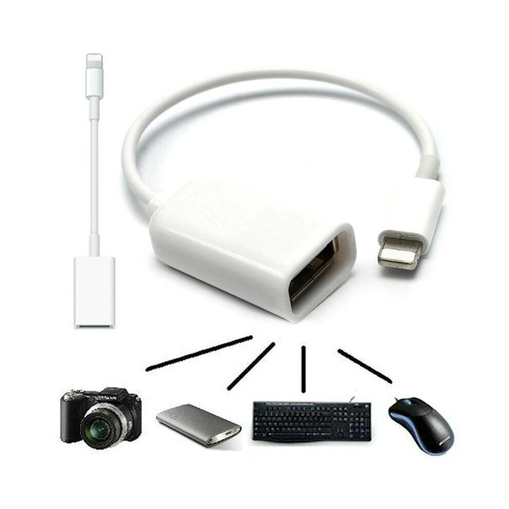 8 Pin Otg Adapter Cable Lightning Male To Usb Female Lead For Apple Iphone Ipad 683546602503