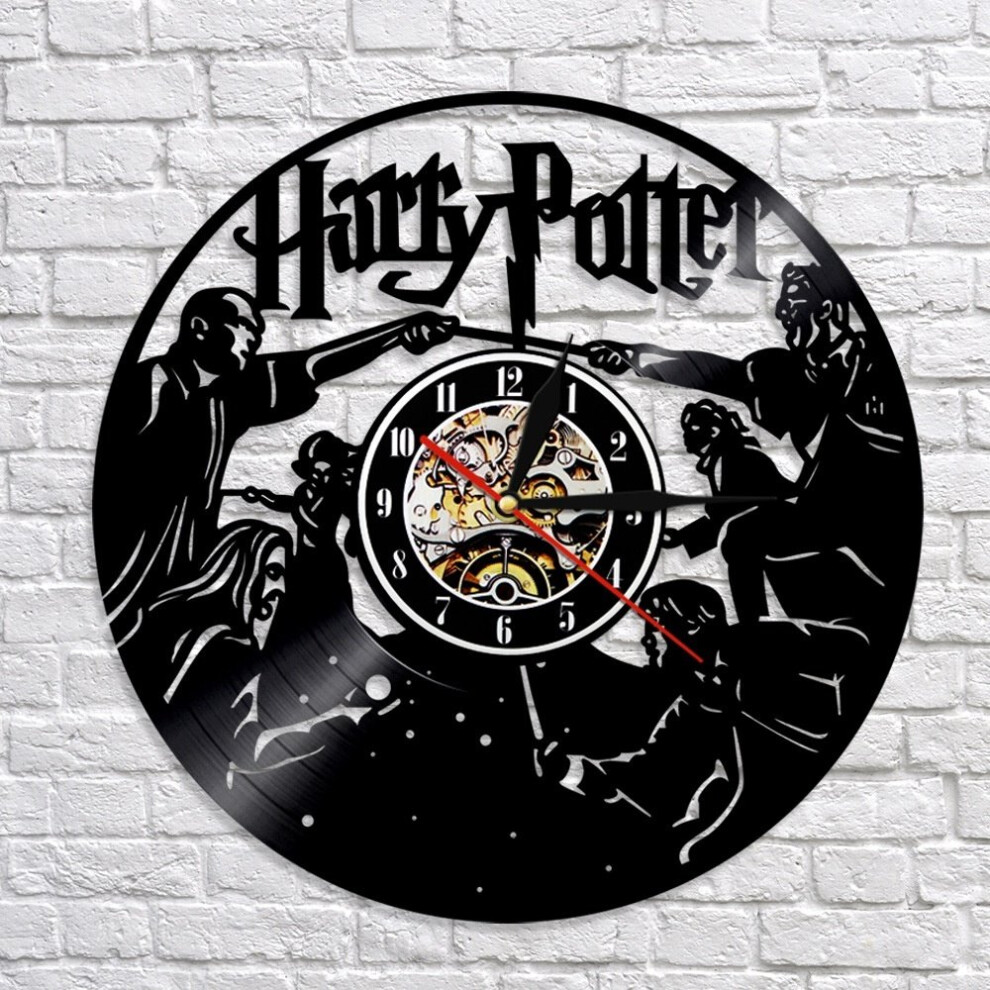 (With LED) Wall Fashion Art Sticker Movie Gift Harry Potter Vinyl Wall Clock