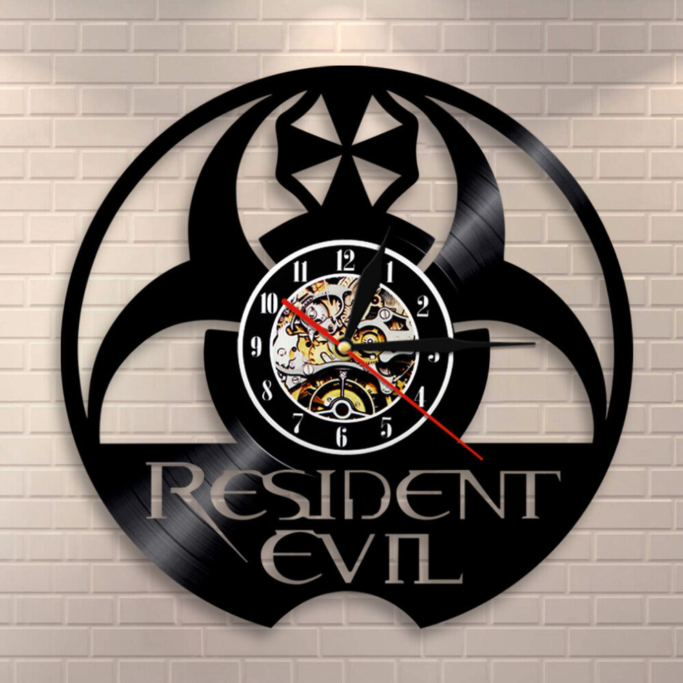 Fancylife (No Led) Home Creative Retro Nostalgia Classic Movie Resident Evil Vinyl Record Clock