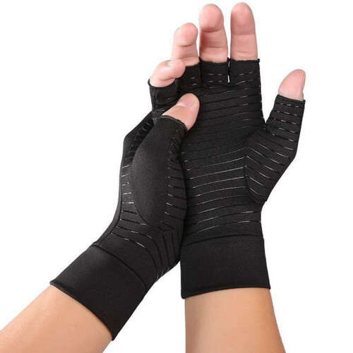 (S) Copper Compression Gloves For Arthritis Carpal Tunnel Hand Support Pain Relief 2