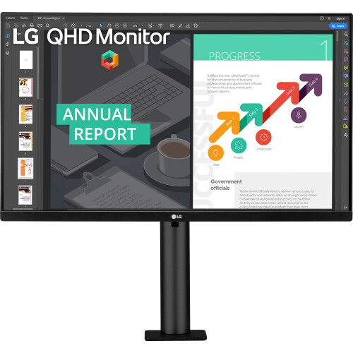 LG LG 27QN880-B Οθόνη 16:9 FreeSync IPS 27" με βάση Ergo 2