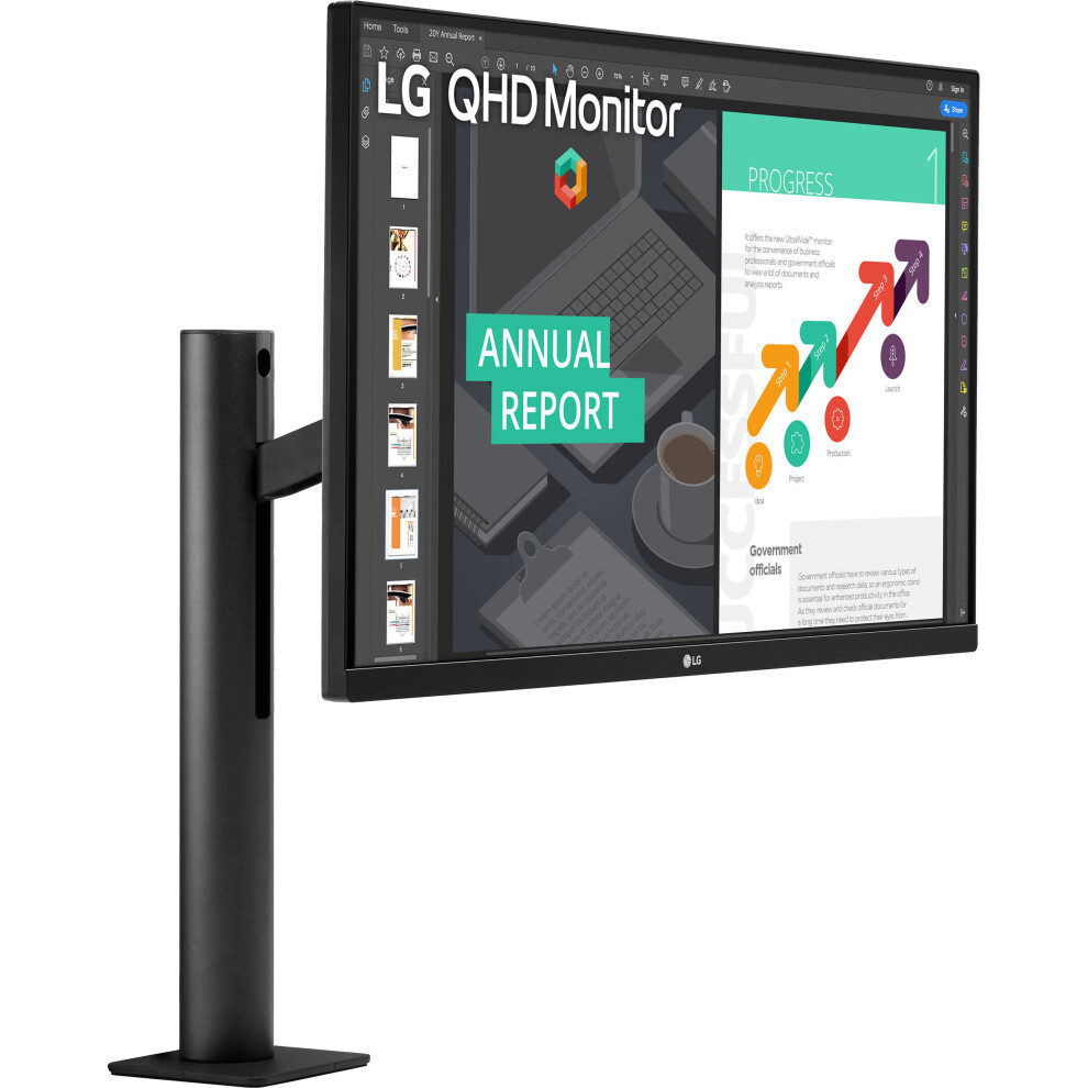 LG 27QN880-B 27" 16:9 FreeSync IPS Monitor with Ergo Stand