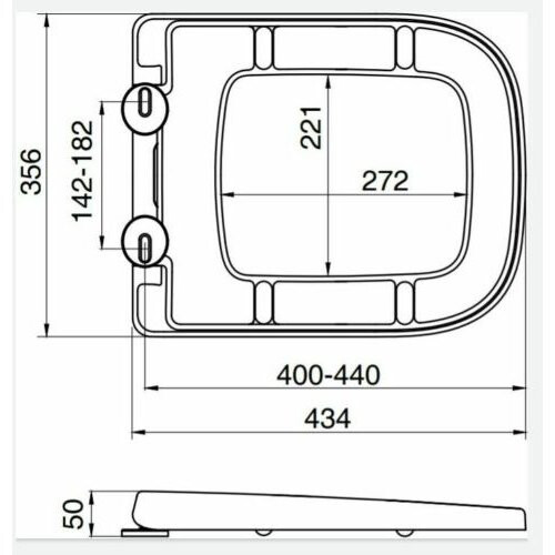 EUROSHOWERS V20 Square Shape 1 Button Quick Release Soft Close Toilet Seat 1