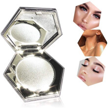 Makeup Compact Highlighting Shimmering Powder with Instant Retouch and Glitter Finish for Women Girls
