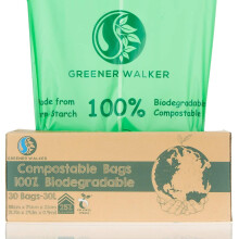 Greener Walker 25% Extra Thick Compost Biodegradable Kitchen Food Waste Bags 6L/10L/30L -120 Bags