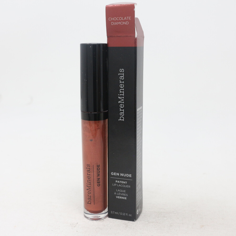 (Chocolate Diamond) Bareminerals Gen Nude Patent Lip Lacquer  0.12oz/3.7ml New With Box