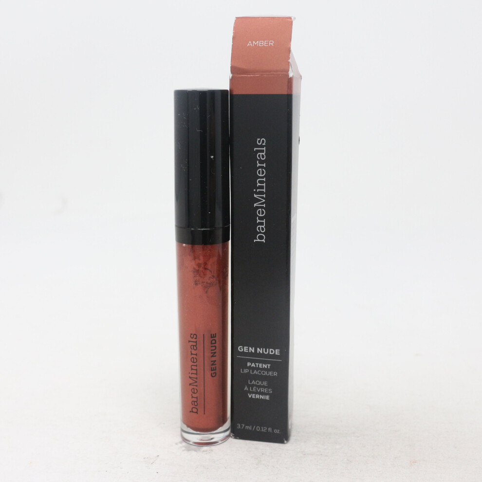 (Amber) Bareminerals Gen Nude Patent Lip Lacquer  0.12oz/3.7ml New With Box