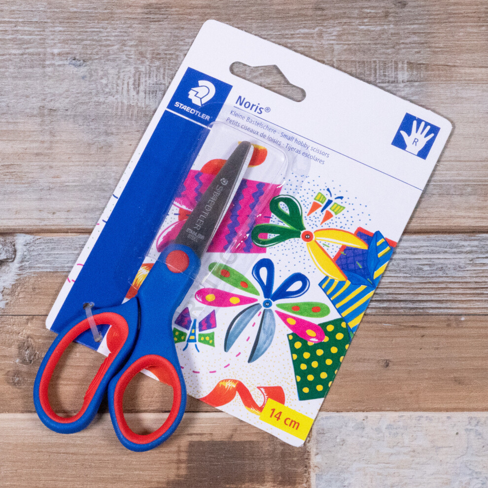 Staedtler Noris 14Cm Scissors Right Hand Kids Hobby Craft Soft Grip