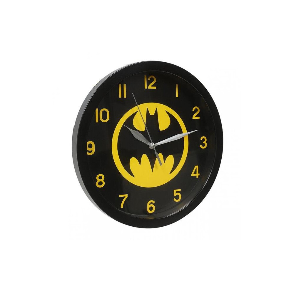 Batman 808381 Batman Black on Yellow Symbol Wall Clock