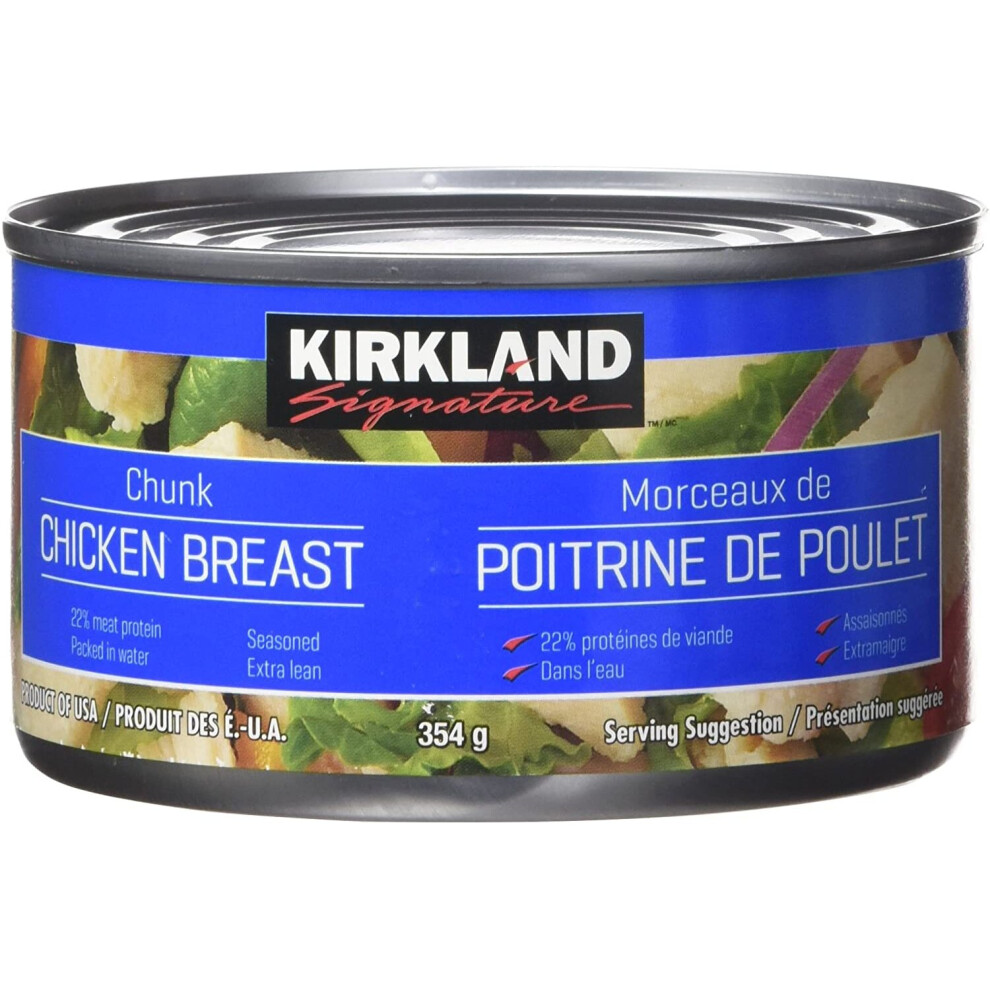 Kirkland Signature Chicken Breast, Packed In Water, Premium Chunk, 6 12.5-Ounce Cans