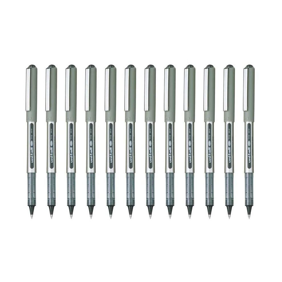 uni-ball Eye Fine UB-157 Rollerball Pen - Black, Pack of 12