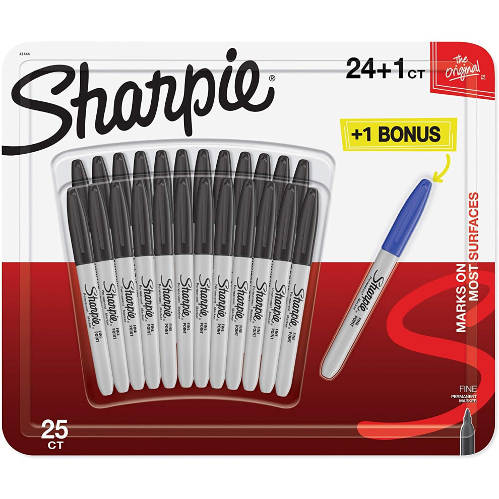 Sharpie Permanent Markers | Fine Point | Black | 24 Count