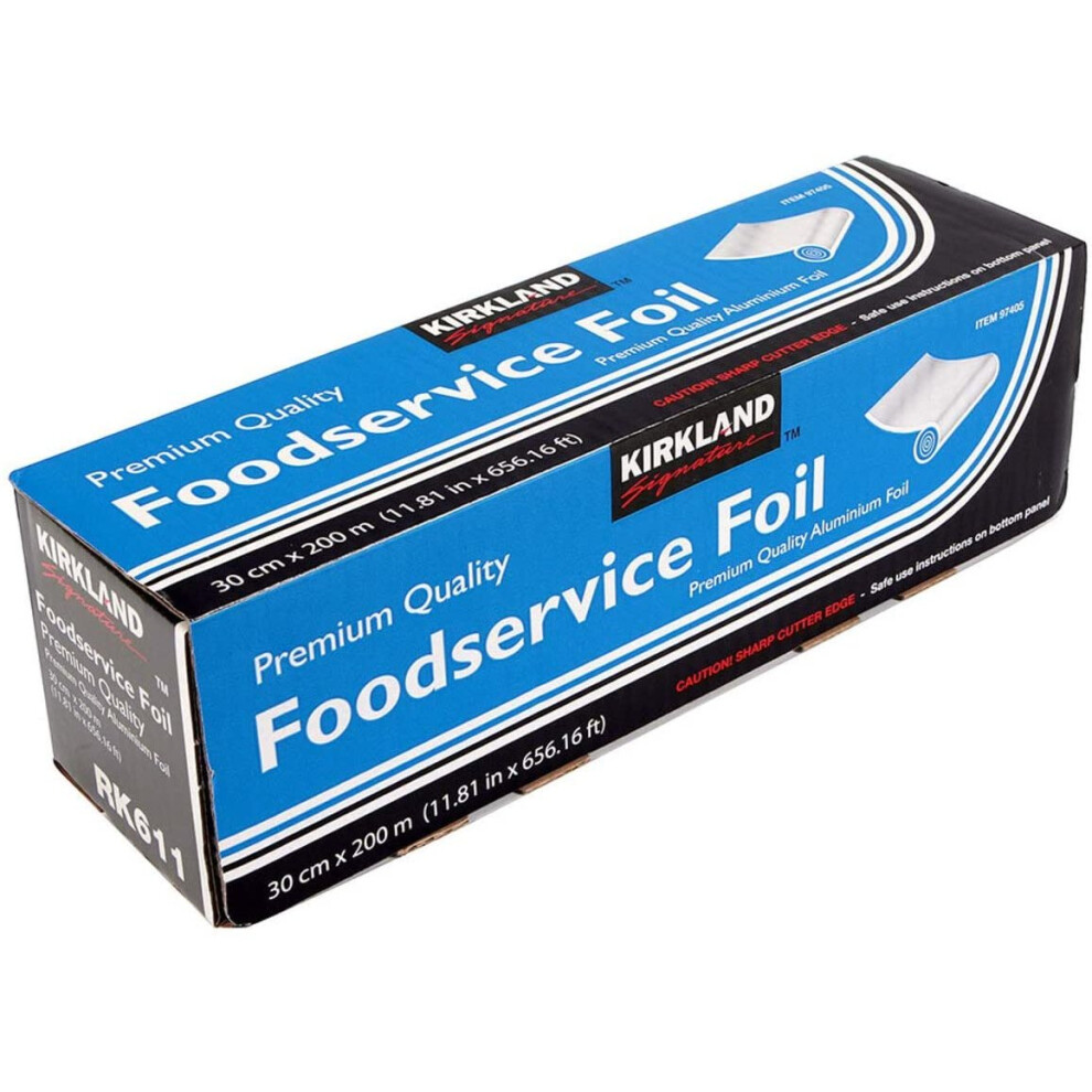Kirkland Signature Foodservice Foil - Premium Quality Aluminium Foil 30Cm X 200 Metres