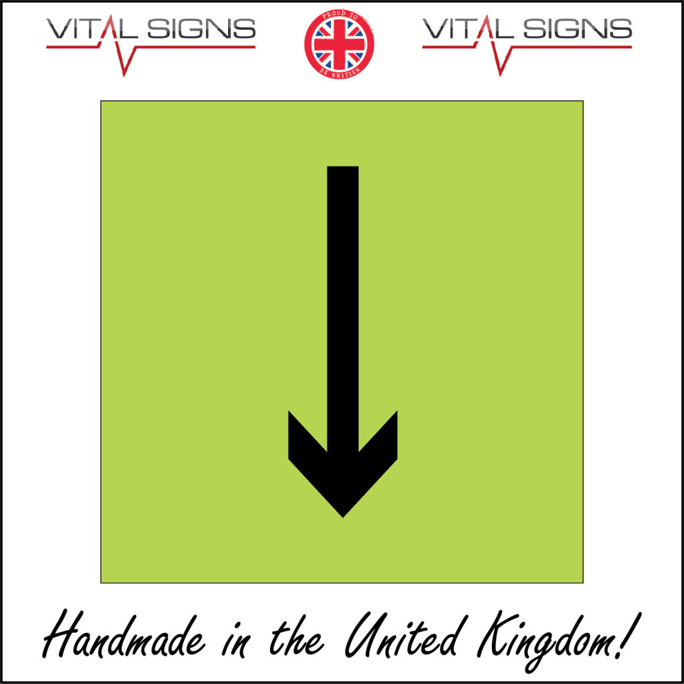 (200 x 200mm - 8 x 8, Dibond / Composite Aluminium) MR013 Primary Means Of Escape Arrow SIGN direction up down left right ahead-image-OPC-P5WYNWD-NEW