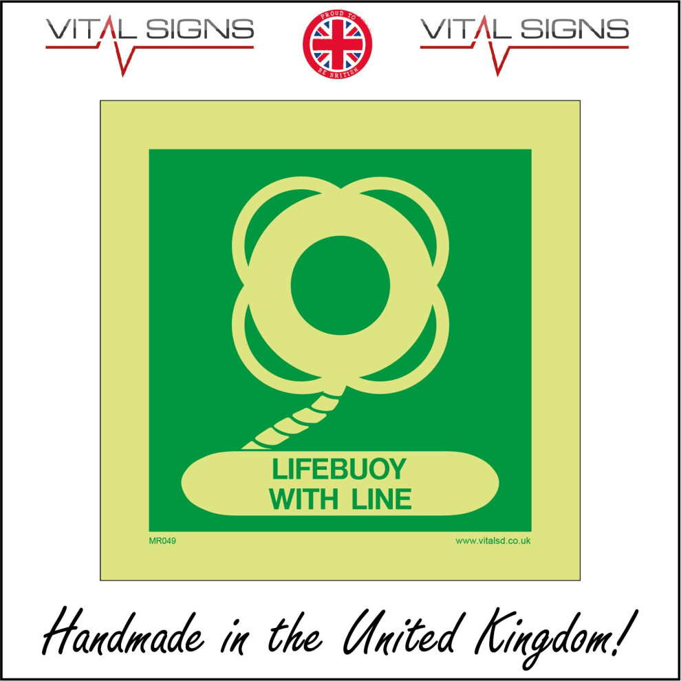 (200 x 200mm - 8 x 8, Magnetic - Vehicle Grade) MR049 Lifebuoy With Line SIGN grab rope wheel ring floating drowning vessels-image-OPC-P5WYTB5-NEW