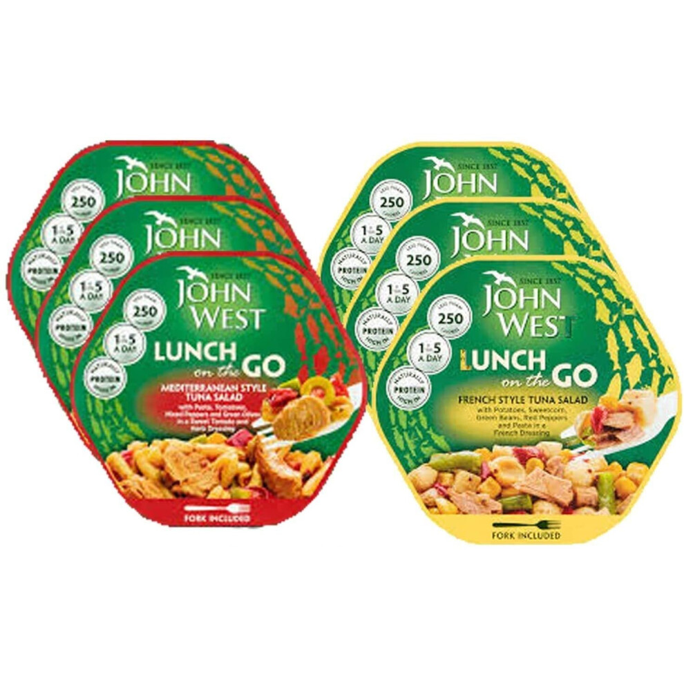 West Lunch on The Go (Mediterranean  & French Style Tuna Salad) 6 Pack