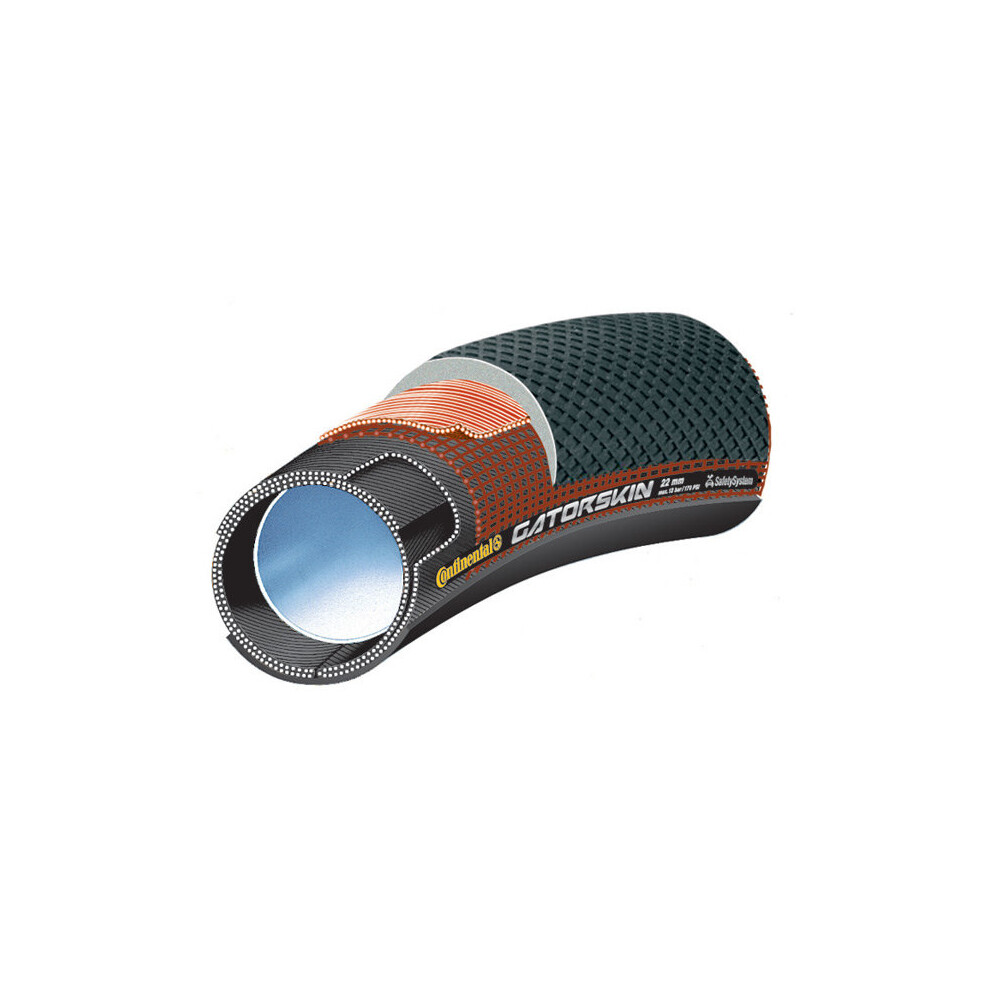 Continental (28 Inch X 22 Mm, ) Sprinter Gatorskin Duraskin Tubular Tyre Black
