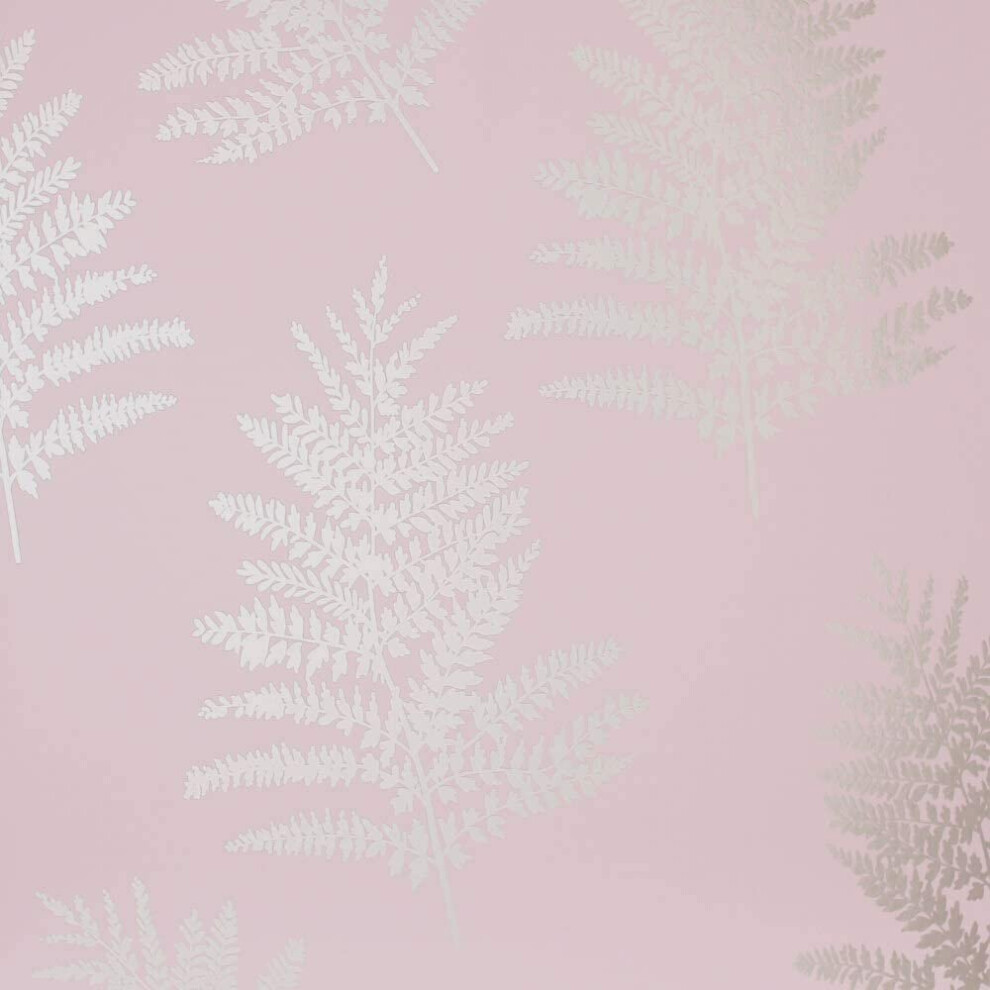 (Blush Pink 687000) Arthouse Metallic Fern Tree Leaf Leaves Motif Shimmer Luxury Feature 10m Roll