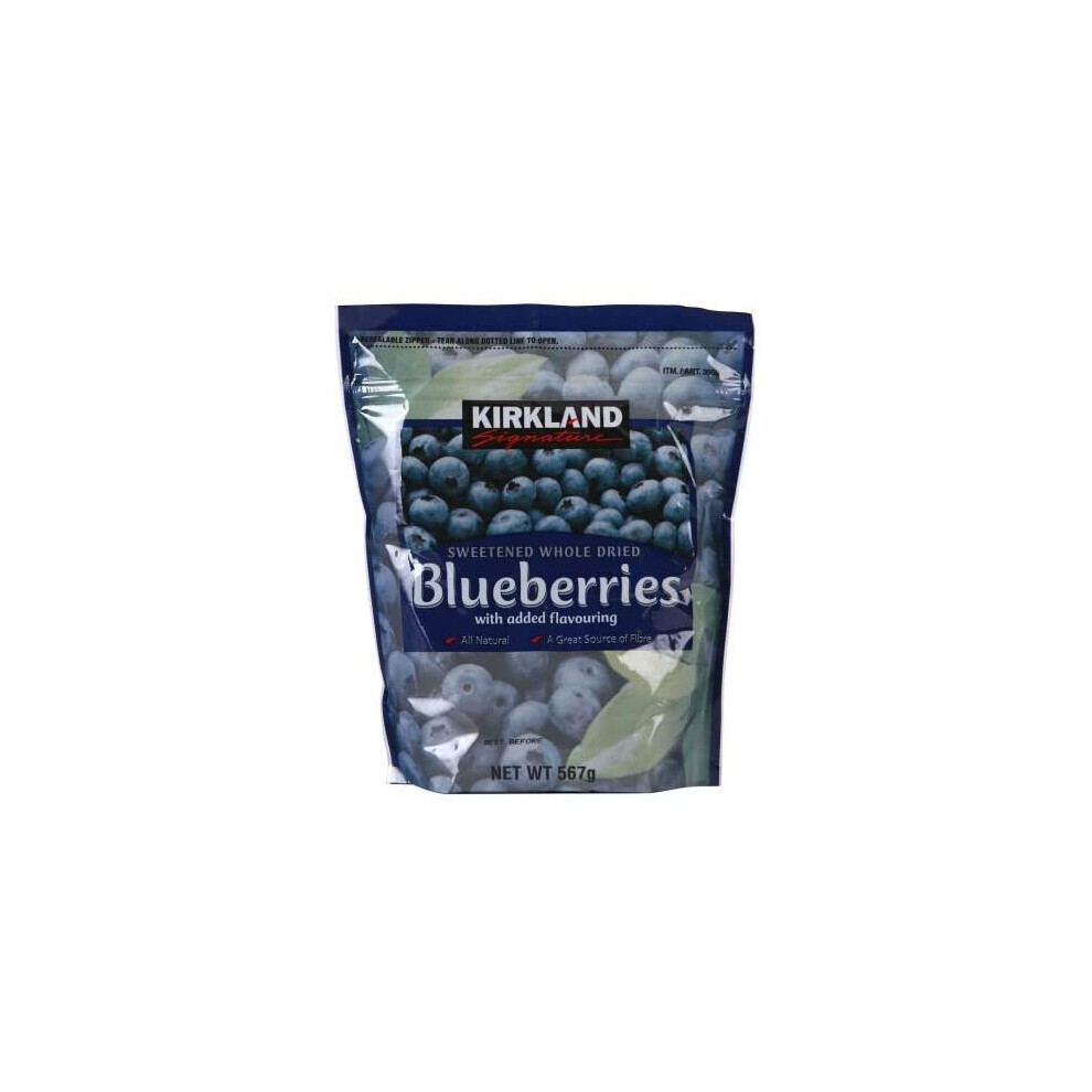 Kirkland Signature Sweetened Whole Dried Blueberries, 567g