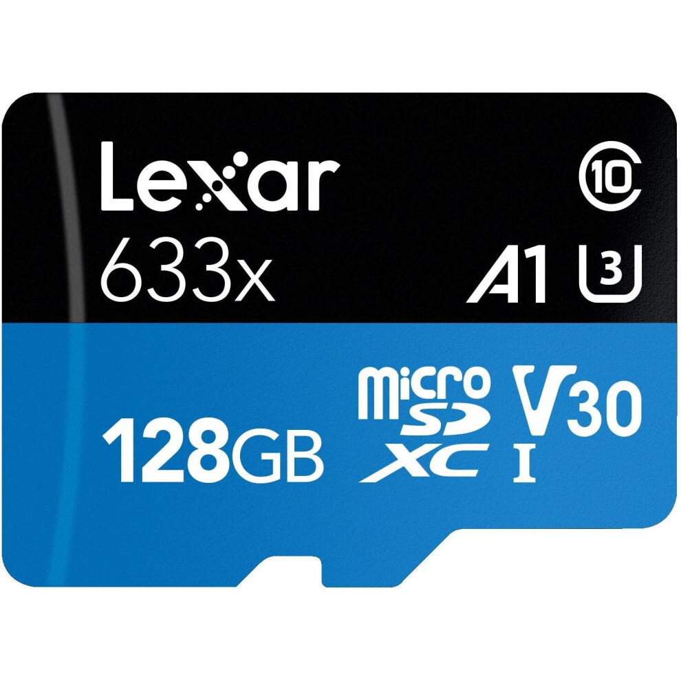 Lexar 128GB Micro SD XC UHS-I U3 Class 10 A1 V30 95MB/S Memory Card