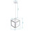 (White) 1lt Square Metal Wired Frame Pendant Light Cube Ceiling Lamp 2