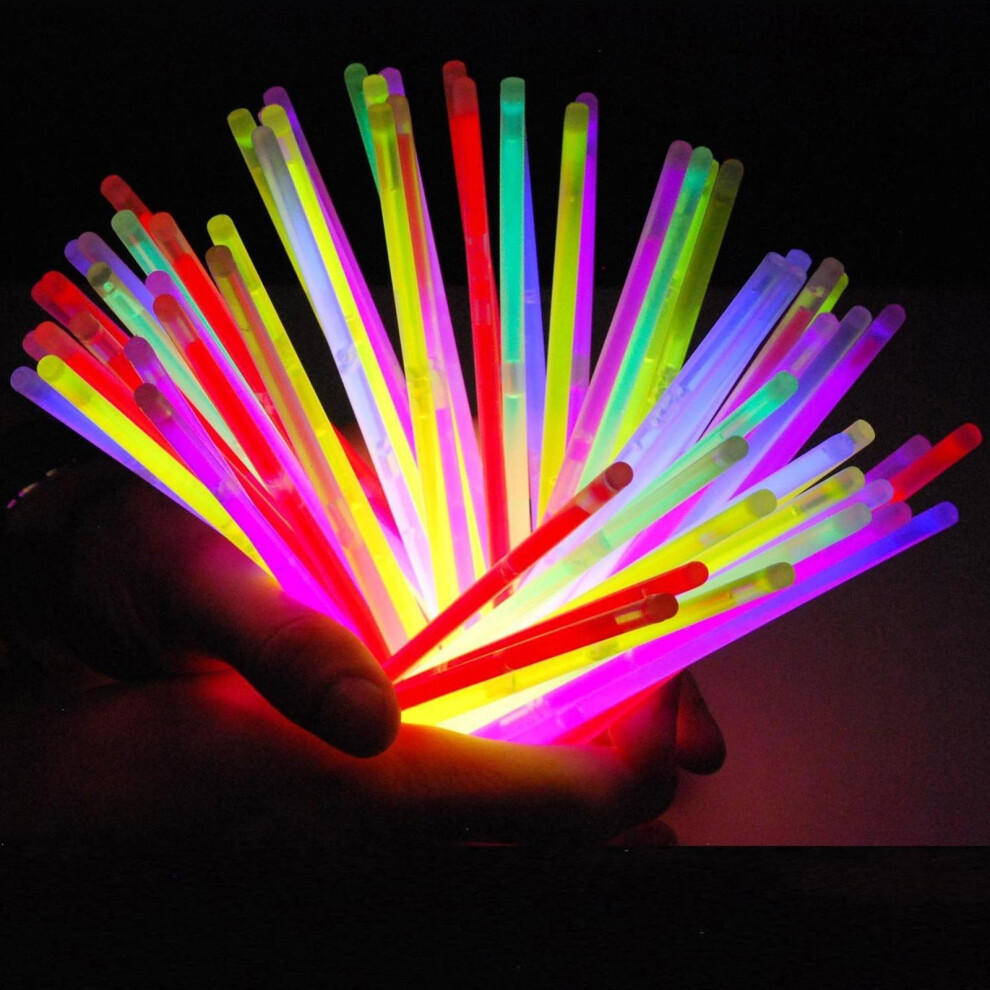 50/100Pcs Party Fluorescence Light Glow Sticks Bracelets Necklaces DIY Neon  For Wedding Birthday Party Colorful Glow Sticks Gift