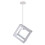 (White) 1lt Square Metal Wired Frame Pendant Light Cube Ceiling Lamp 1