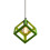 (Green) 1lt Square Metal Wired Frame Pendant Light Cube Ceiling Lamp 2