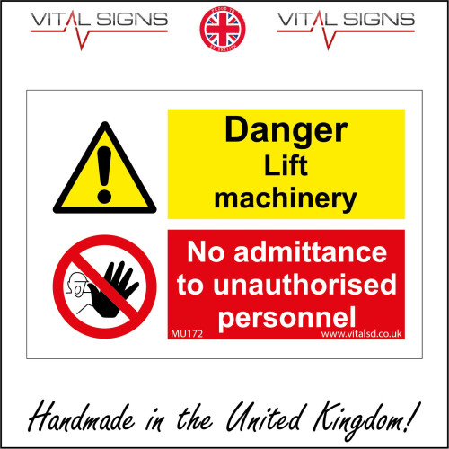 Unauthorised Sticker (600 x 450mm - 24 x 18, Sticker / Sav - White Background) DANGER NO ...