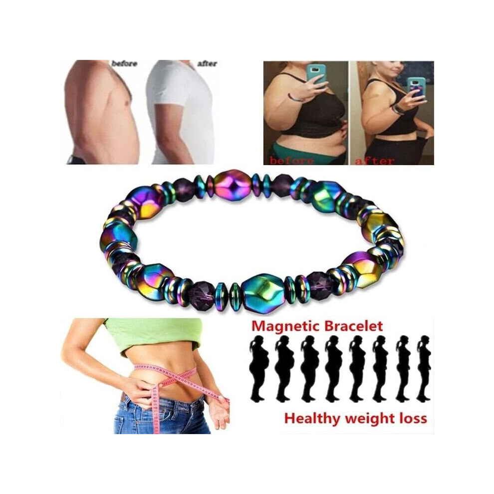 1 Pcs Colorful Magnetic Lose Weight Bracelet Hematite Bangles Healing Beads Stre