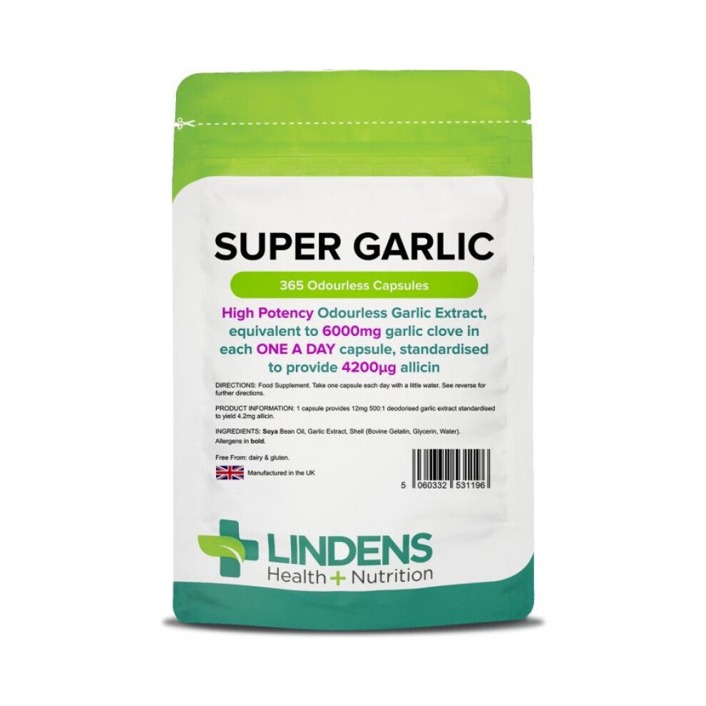 Lindens Garlic 6000mg Capsules 365 (1196)