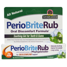 Nature's Answer, PerioBriteRub, Beruhigendes Gel für Zähne & Zahnfleisch, Coolmint, 0,5 oz (14,2 g)